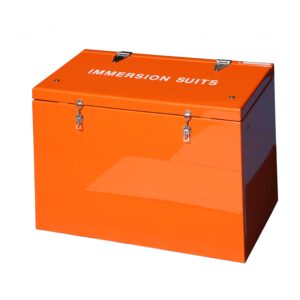 JB71 Lifejacket and immersion suit chest by Jo Bird. Shown in orange RAL2009